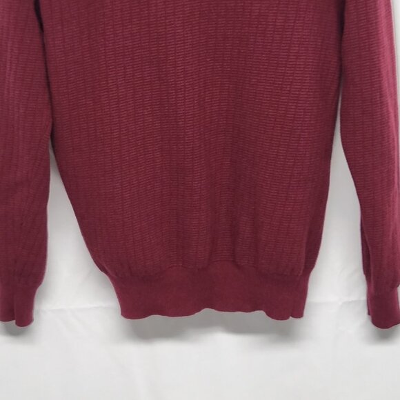 Jeremy Argyle NYC Mens Sweater Henley Size Large Wool Blend Long Sleeve Burgandy - Picture 11 of 15